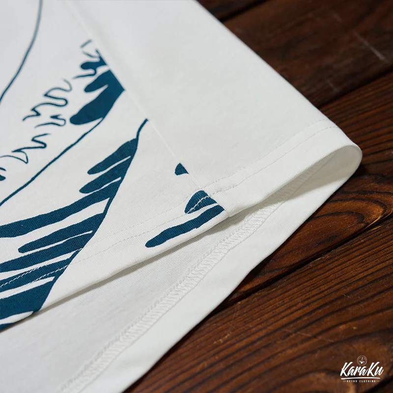 「KaraKux365CAT.ART」ポケットから覗く猫 浮世絵柄コットンTee - Image 13