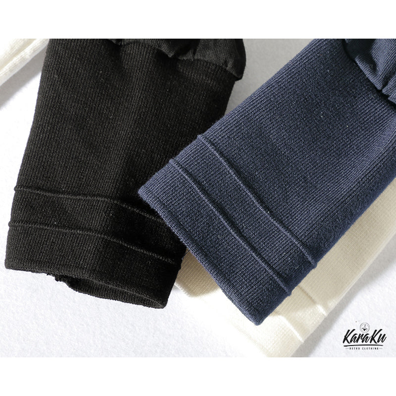 胸ミニ刺繡　コットンヘンリーネックロンＴ - Image 13