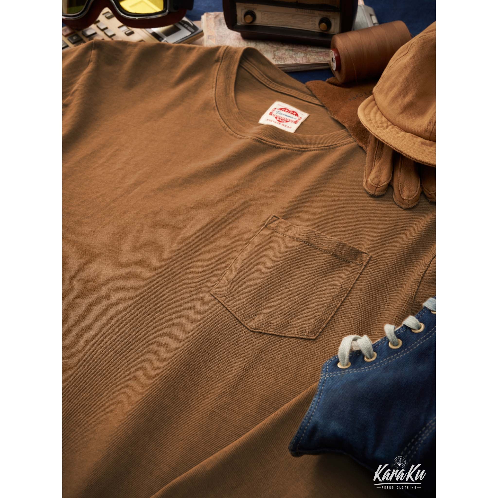 ウォッシュド加工　ヘビーウェイトポケットTシャツ - Image 9