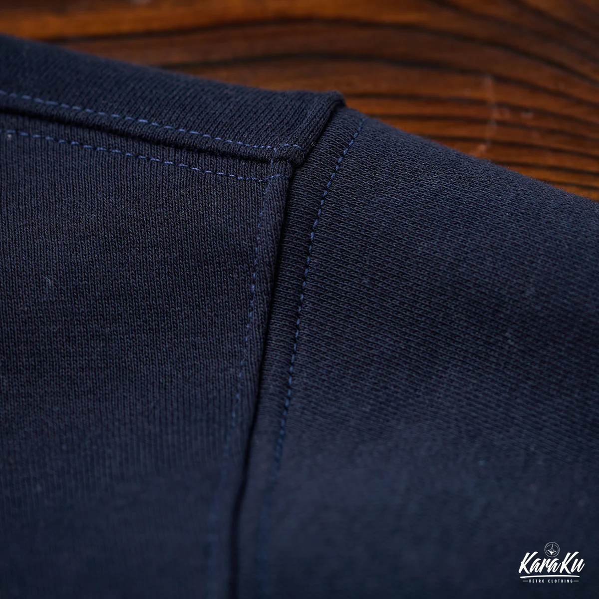 肘スエードパッチ 「KaraKu」刺繡入り裏起毛コットンスウェット - Image 10
