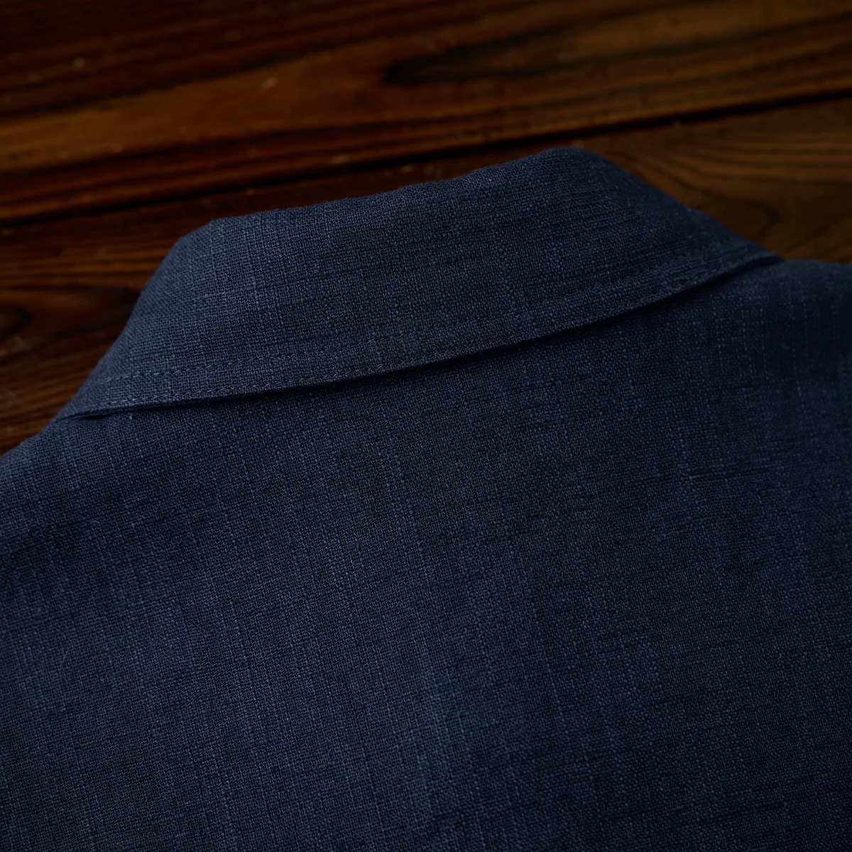 NAVY　ハーフボタンコットンリネンポロシャツ - Image 11