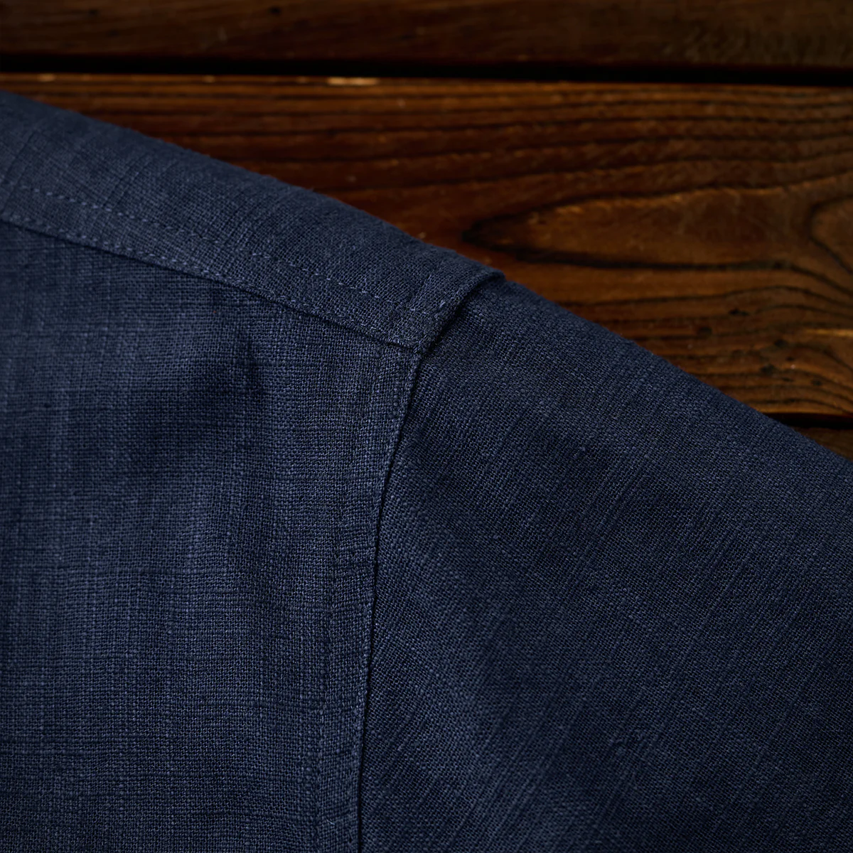 NAVY　ハーフボタンコットンリネンポロシャツ - Image 15