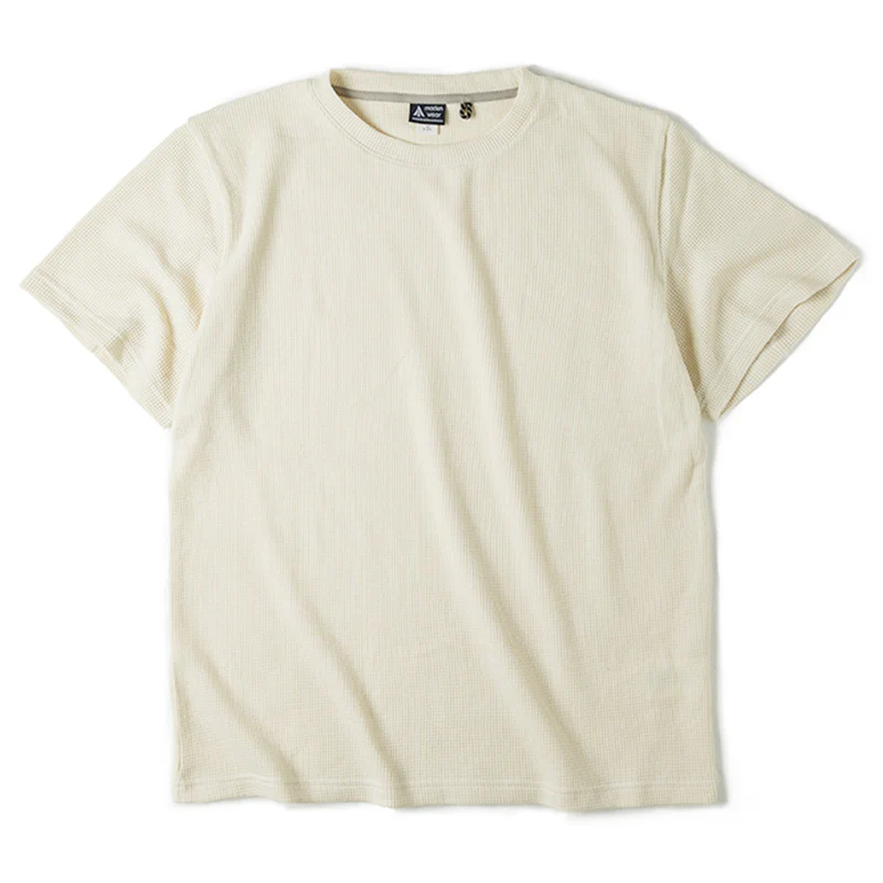 ドレープ感 ワッフル生地ニットTシャツ - Image 3