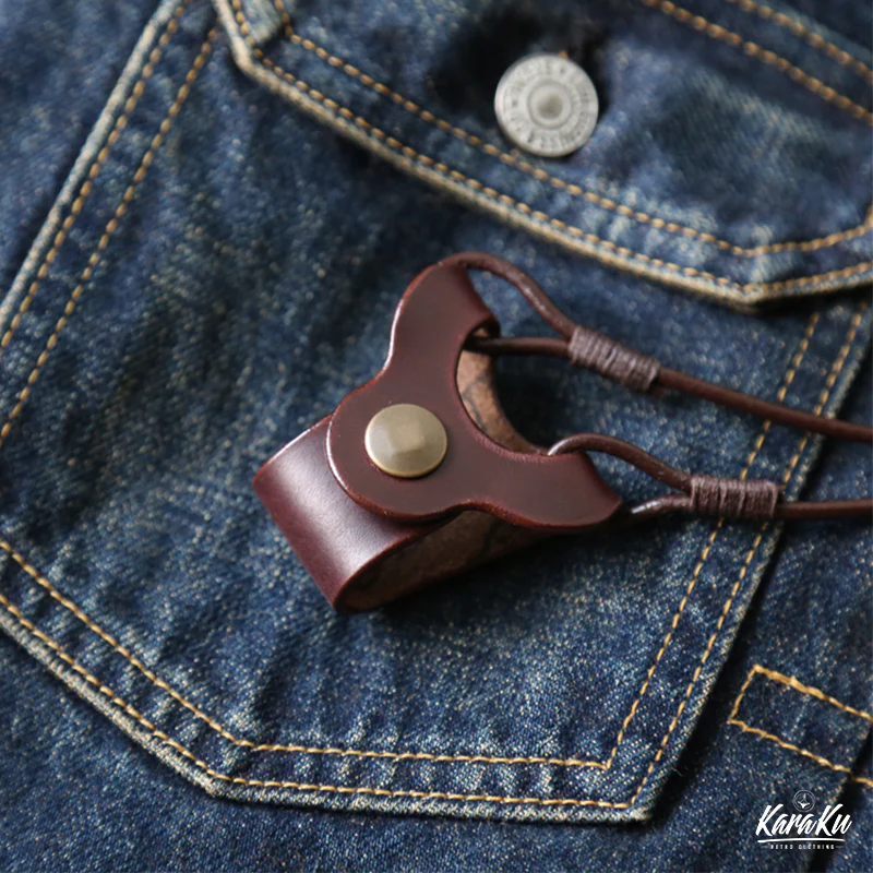 Horween USAレザー 首掛けメガネホルダー - Image 15