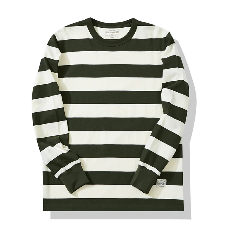 Biker Style  ヘビーウェイトボーダー柄Ｔシャツ  長袖 - Image 3