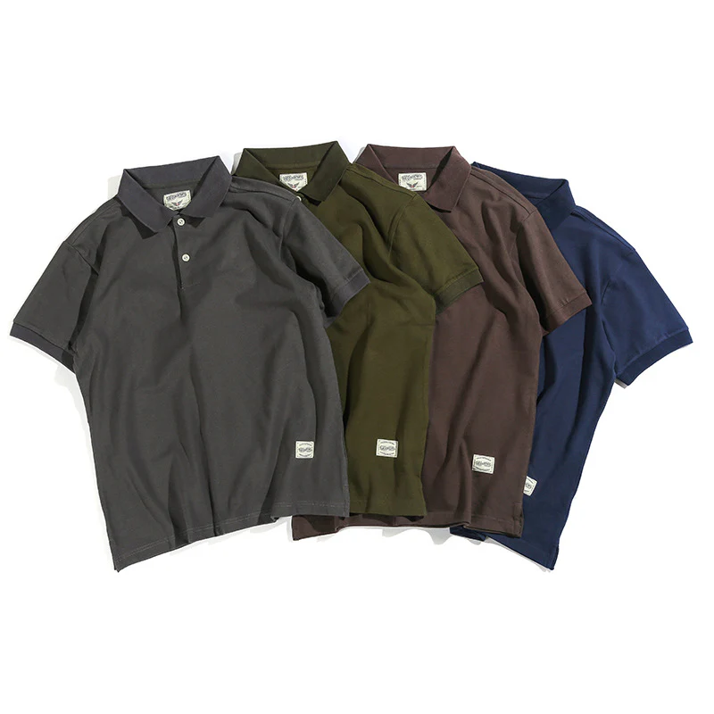 ヴィンテージ無地半袖ポロシャツ - Image 9