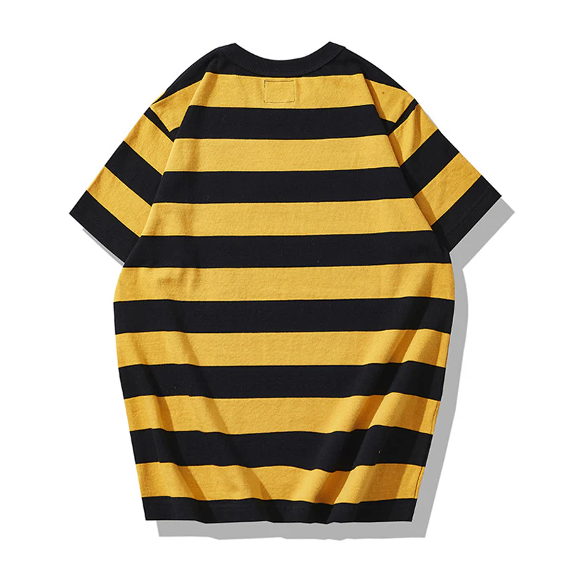 Biker Style ヘビーウェイトボーダー柄 Tee - Image 12
