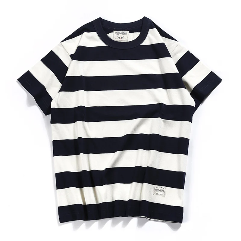 Biker Style ヘビーウェイトボーダー柄 Tee - Image 5