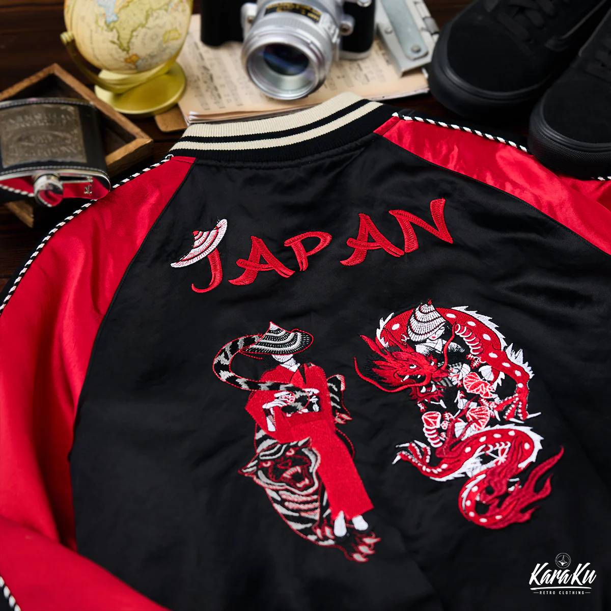 横須賀「影虎赤龍」浮世絵風刺繡入りスカジャン　 - Image 5