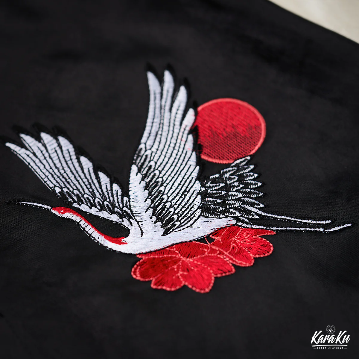 横須賀「旭日飛鶴」浮世絵風刺繡入りスカジャン　 - Image 12